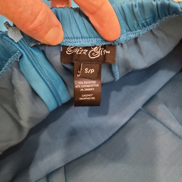 Blue strapless knee length dress - Picture 7 of 8